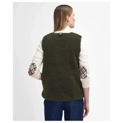 Outlet Barbour Veste Sans Manches Dulsie Shearling | Vert olive