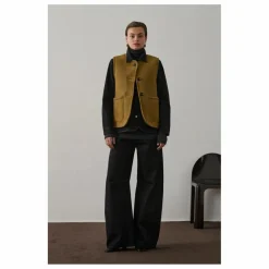 Discount Soeur Veste Sans Manches Duomo Cuir | Kaki