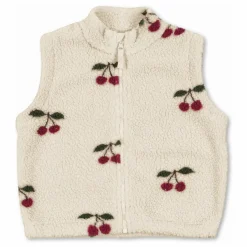 Hot Konges Sløjd Veste Sans Manches Façon Sherpa Jody Cerises Fibres Recyclées | Ecru