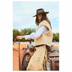 Sale Diega Veste Sans Manches Gialo Cuir | Camel