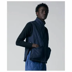 Taion Veste Sans Manches Militaire Réversible Col Montant | Bleu marine - Noir Sale