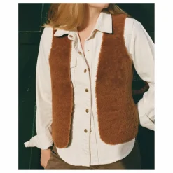 Femme ILDA'S sheep Veste Sans Manches Peau Lainée Mérinos |