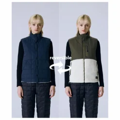 Taion Veste Sans Manches Réversible Mountain Unisexe | Bleu marine