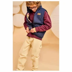 Sale AO76 Veste Sans Manches Réversible Façon Sherpa Jum | Bleu marine