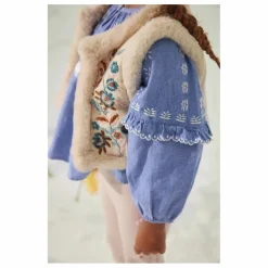 Enfant Louise Misha Manteaux, Blousons|Veste Sans Manches Réversible Façon Fourrure Librana Coton Bio |