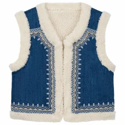 Femme Louise Misha Vestes, Blousons|Veste Sans Manches Réversible Figara Denim - Collection Femme |