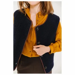 Outlet Sacrécoeur Veste Sans Manches Salyna Laine Vierge | Bleu marine