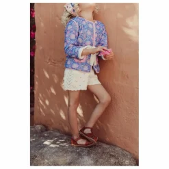 Louise Misha Veste Teliani Coton Bio | Bleu New