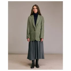 Sale Diega Veste Virato Pied de Coq Laine | Vert