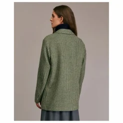 Sale Diega Veste Virato Pied de Coq Laine | Vert