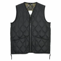 Outlet Taion Veste Zippée Sans Manches Military Unisexe | Noir