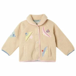 Enfant Stella McCartney Kids Vestes Boutons Façon Sherpa Oiseaux |