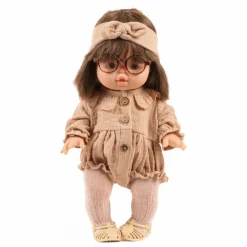 Minikane Vestiaire poupée - Barboteuse Léonore gaze de coton | Latte Sale