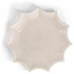 The Socialite Family Vide poche Tasca en céramique craquelé | Crème