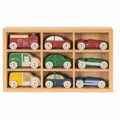 Konges Sløjd Voitures en bois FSC - Set de 9